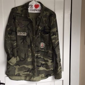 Zara military camouflage jacket/shirt size S